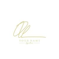 lettre ql signature logo template vecteur