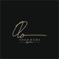 lettre qo signature logo template vecteur