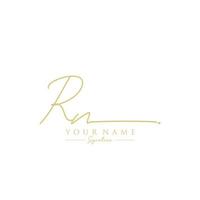 lettre rn signature logo template vecteur