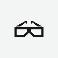 film des lunettes vecteur icône. cinéma symbole.