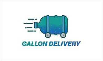 gallon livraison logo conception vecteur