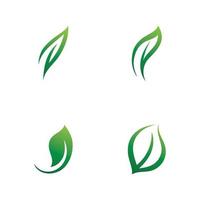 logos de l'écologie des feuilles d'arbre vert vecteur