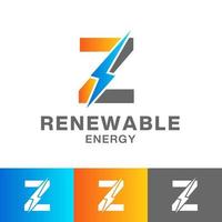 z lettre renouvelable énergie logo conception vecteur