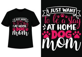 conception de t-shirt maman chien vecteur