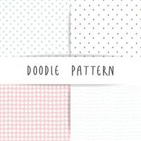 joli motif de doodle pastel poka dot vecteur