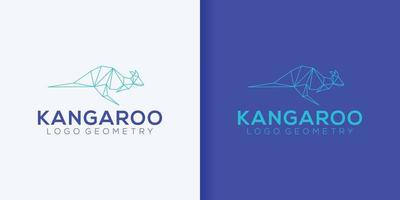 kangourou logo vecteur bleu Créatif vite fonctionnement la vitesse fort illustration conception