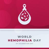 monde hémophilie journée fête vecteur conception illustration pour arrière-plan, affiche, bannière, publicité, salutation carte