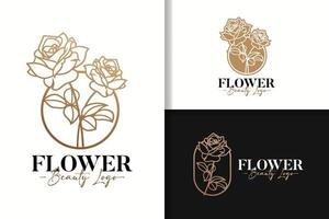 fleur beauté logo conception modèle vecteur