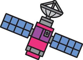 espace Satellite dessin animé coloré clipart vecteur