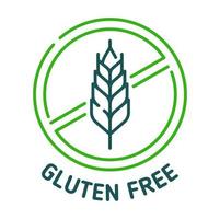 gluten gratuit icône, signe de grain blé, nourriture timbre vecteur