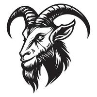 tête de chèvre vecteur illustration, chèvre logo