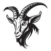 tête de chèvre vecteur illustration, chèvre logo