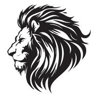 Lion affronter, silhouettes Lion visage svg, noir et blanc Lion vecteur