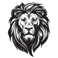 Lion affronter, silhouettes Lion visage svg, noir et blanc Lion vecteur