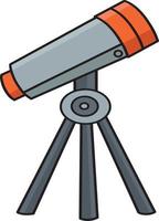 télescope dessin animé coloré clipart illustration vecteur