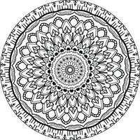 circulaire modèle dans forme de mandala pour henné, Mehndi, tatouage, décoration. décoratif ornement dans ethnique Oriental style. coloration livre page. ancien décoratif éléments. vecteur