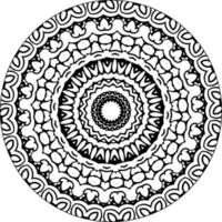 mandala de fleurs. éléments décoratifs d'époque. motif oriental, illustration vectorielle. motifs islamiques, arabes, indiens, marocains, espagnols, turcs, pakistanais, chinois, mystiques, ottomans. page de livre de coloriage vecteur