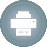 icône de vecteur de feuille de maths d'impression