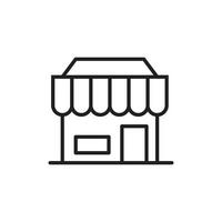 icône de magasin de vecteur simple