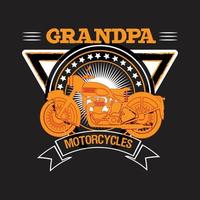 grand-père moto t chemise conception vecteur