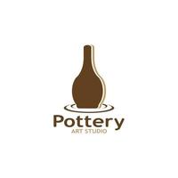 poterie art studio logo vecteur modèle illustration