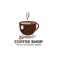 modèle de conception de vecteur de logo de café