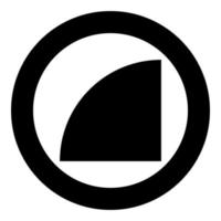 partie cercle 14 4 quatre icône dans cercle rond noir Couleur vecteur illustration image solide contour style