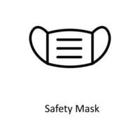 sécurité masque vecteur contour Icônes. Facile Stock illustration Stock