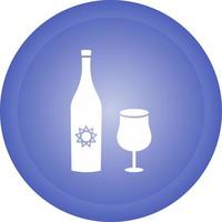 icône de vecteur de gobelet et de vin