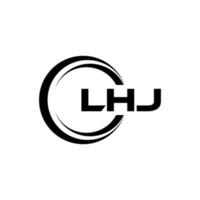 lhj lettre logo conception dans illustration. vecteur logo, calligraphie dessins pour logo, affiche, invitation, etc.