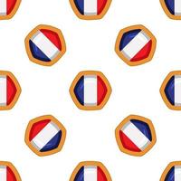 modèle biscuit avec drapeau pays France dans savoureux biscuit vecteur