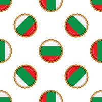 modèle biscuit avec drapeau pays Bulgarie dans savoureux biscuit vecteur