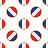 modèle biscuit avec drapeau pays France dans savoureux biscuit vecteur