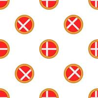 modèle biscuit avec drapeau pays Danemark dans savoureux biscuit vecteur