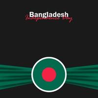 vecteur de la fête de l'indépendance avec des drapeaux du Bangladesh.