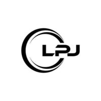 lpj lettre logo conception dans illustration. vecteur logo, calligraphie dessins pour logo, affiche, invitation, etc.