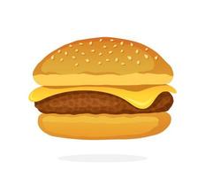 cheeseburger avec Viande et fromage vecteur