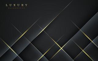 bande diagonale noire abstraite avec ombre de ligne dorée et fond de texture de luxe léger. vecteur eps10