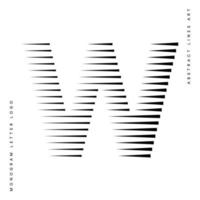 monogramme logo lettre w lignes abstrait moderne art vecteur