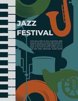 affiche du festival de jazz vecteur