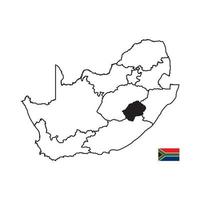 Sud Afrique carte icône vecteur