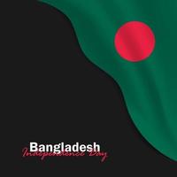 vecteur de la fête de l'indépendance avec des drapeaux du Bangladesh.