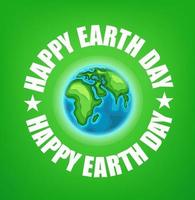 joyeux jour de la terre 22 avril bannière de vecteur avec carte de la terre mignonne
