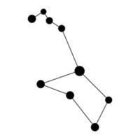 chiots constellation carte. vecteur illustration.