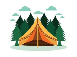 camping tente vecteur conception illustration