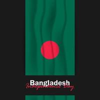 vecteur de la fête de l'indépendance avec des drapeaux du Bangladesh.