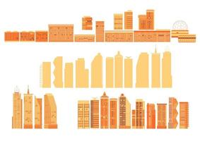 ville bâtiments ensemble. conception éléments à créer une paysage urbain. vecteur. vecteur