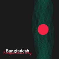 vecteur de la fête de l'indépendance avec des drapeaux du Bangladesh.