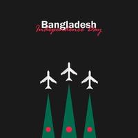 vecteur de la fête de l'indépendance avec des drapeaux du Bangladesh.