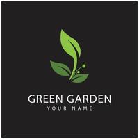 vert jardin logo vecteur et symbole